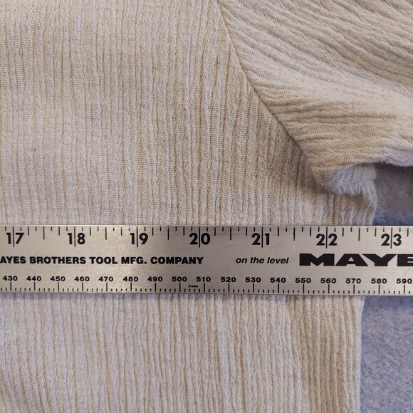 Lee David Blouse Womens 18/20w Ivory Linen Blend Lagan look Beachy vacation - Picture 3 of 14